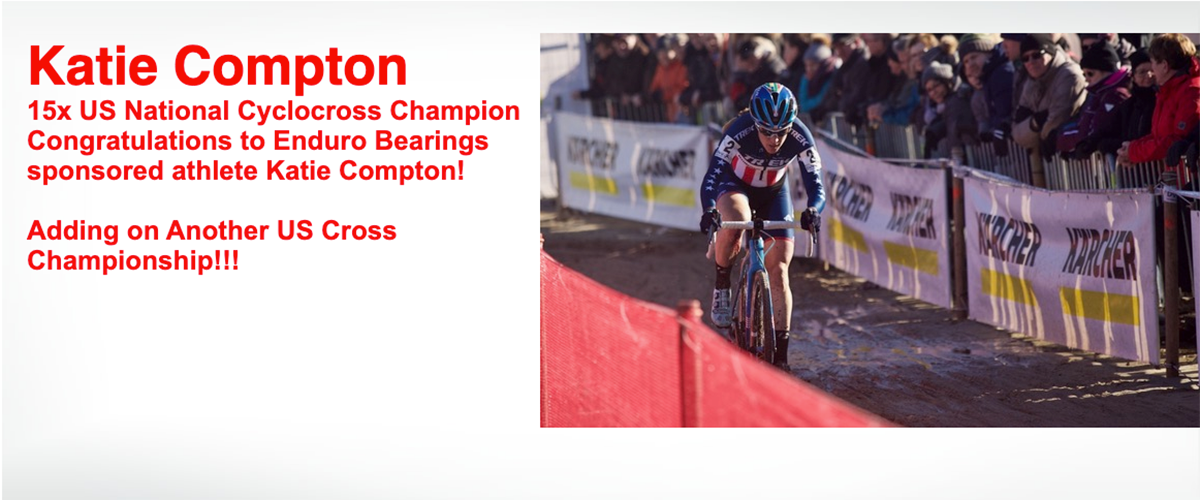 Katie Compton wins on Enduro BEarings